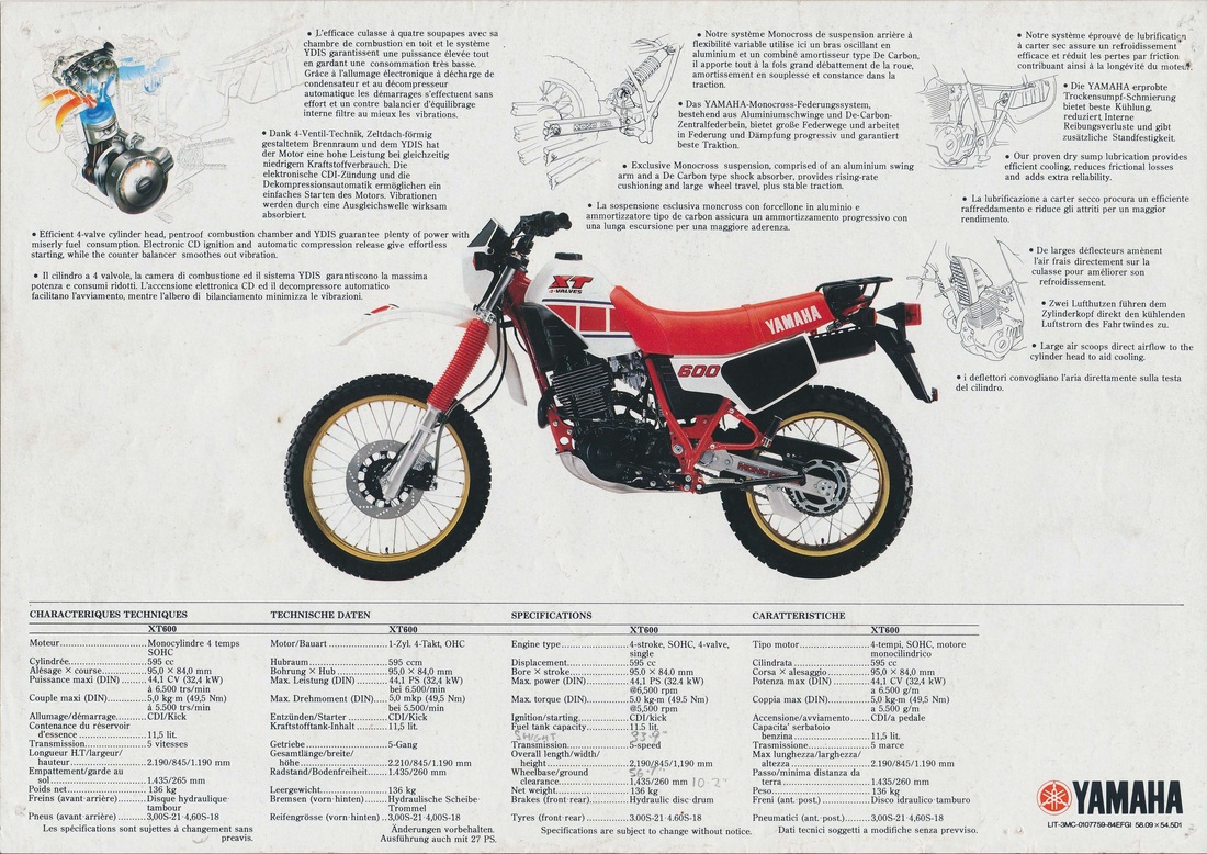 Yamaha XT buy 600 43F [1985] - Zylinderkopf